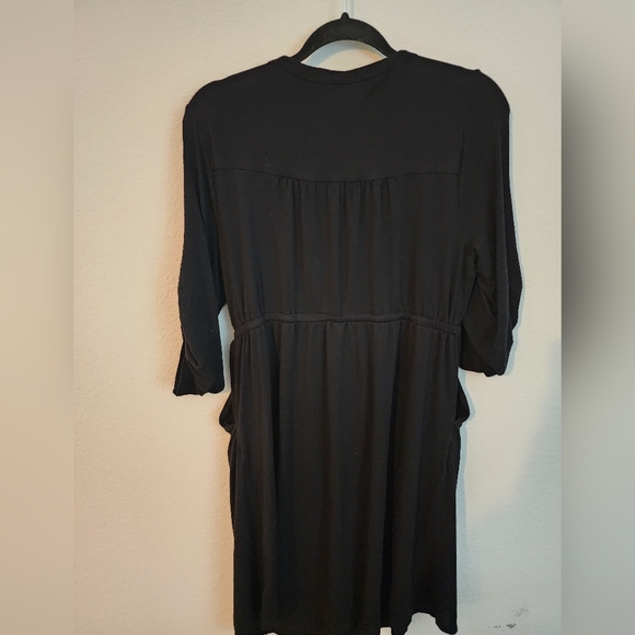 Torrid Super Soft black tie waist harper style dress size 00=Large - Picture 2 of 8